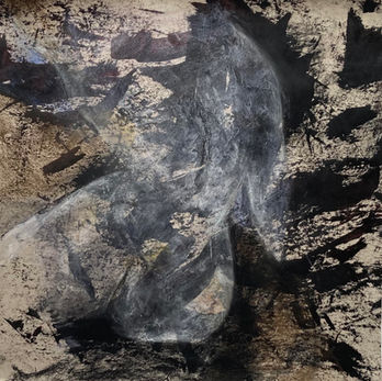 A terre - Techniques mixtes sur papier craft - 60_60cm.jpg