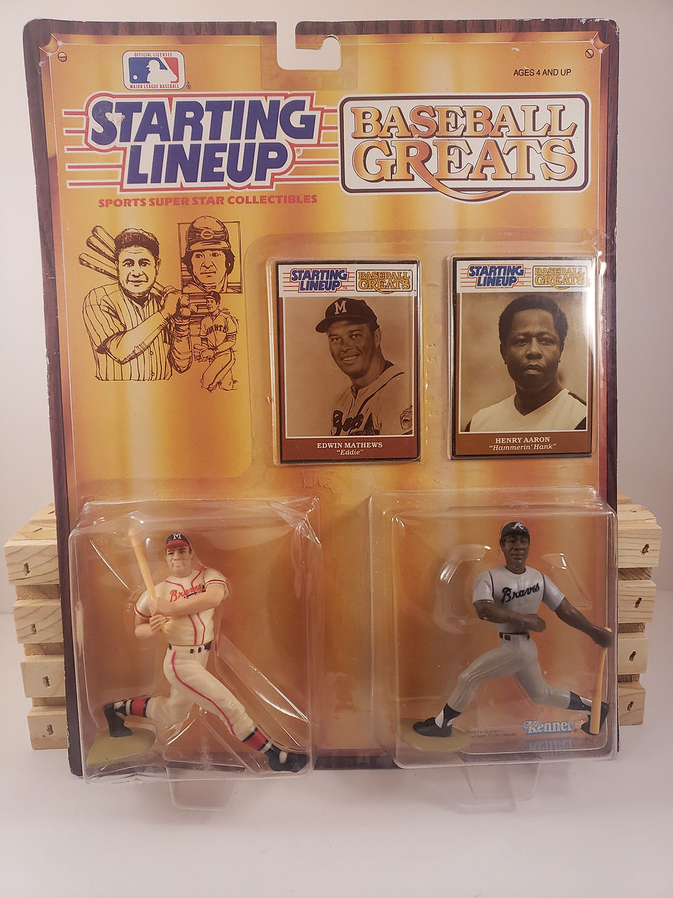 Thumbnail: 1989 Starting Lineup Baseball Greats Henry Aaron & Eddie Mathews Atlanta Braves