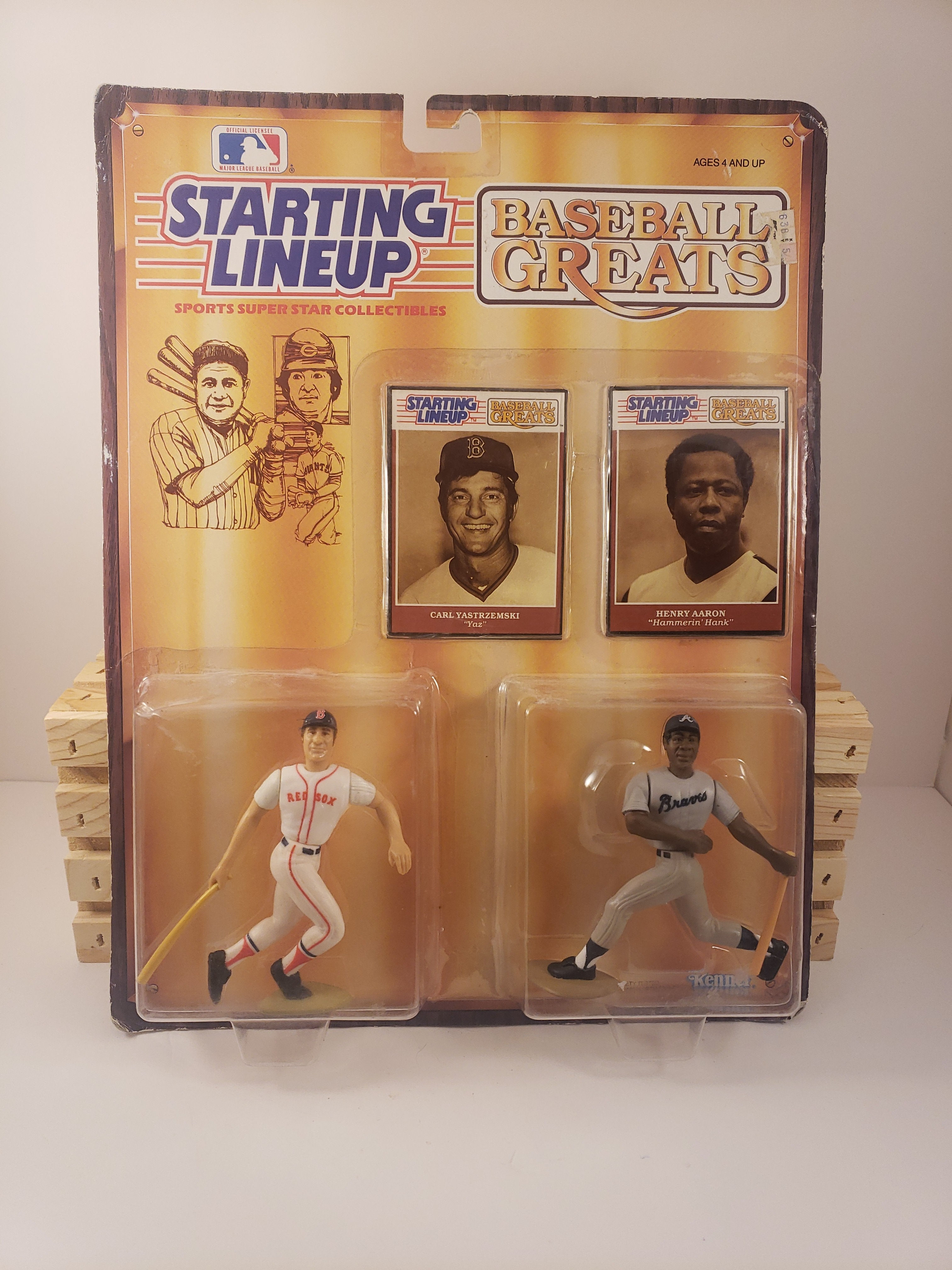 1989 Starting Lineup Baseball Greats Carl Yastrzemski and Hank Aaron