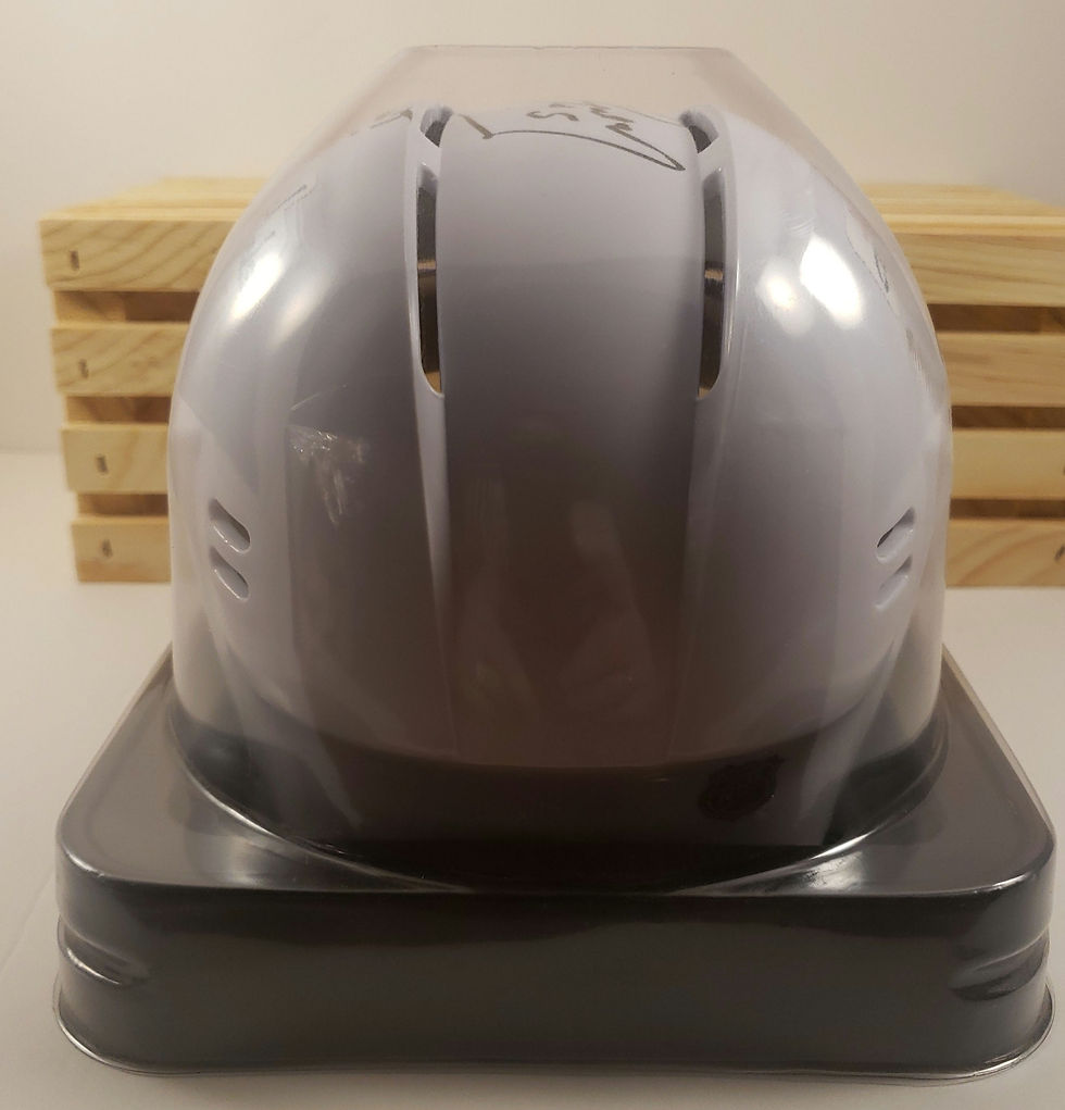 Thumbnail: Autographed Rod Langway Capitals Mini Helmet