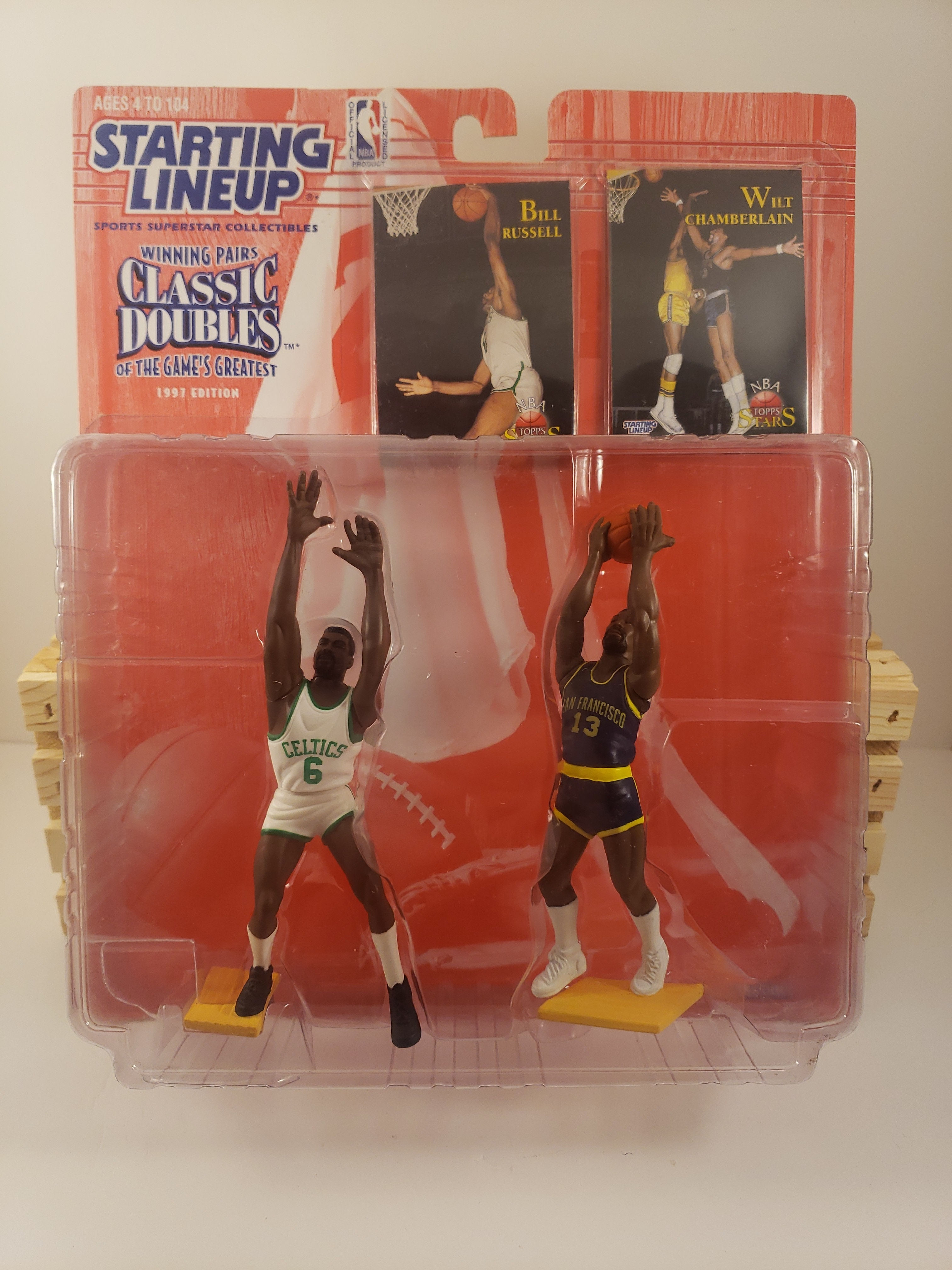 1997 Kenner Starting Lineup Classic Doubles Wilt Chamberlain & Bill Russell Bost