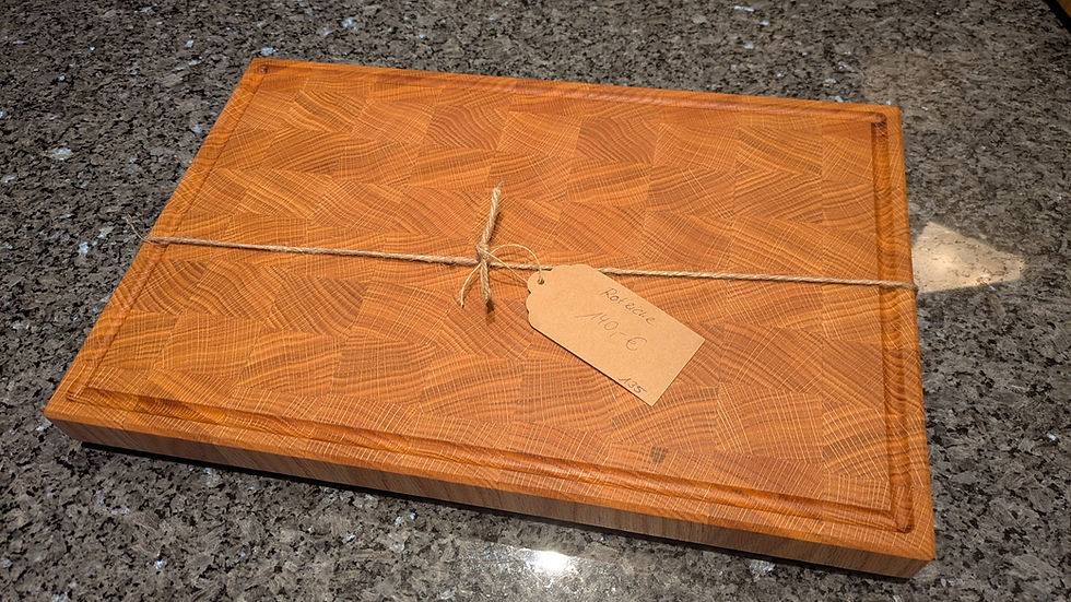 Stirnholz Schneidebrett Roteiche 45x30x3,5cm