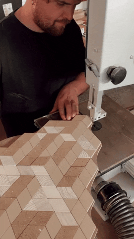 cutting wall art panel made from recycled wood