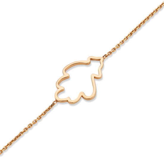 Close-up of openwork 18k gold oak leaf charm from necklace – intricate design showcasing fine craftsmanship and elegance