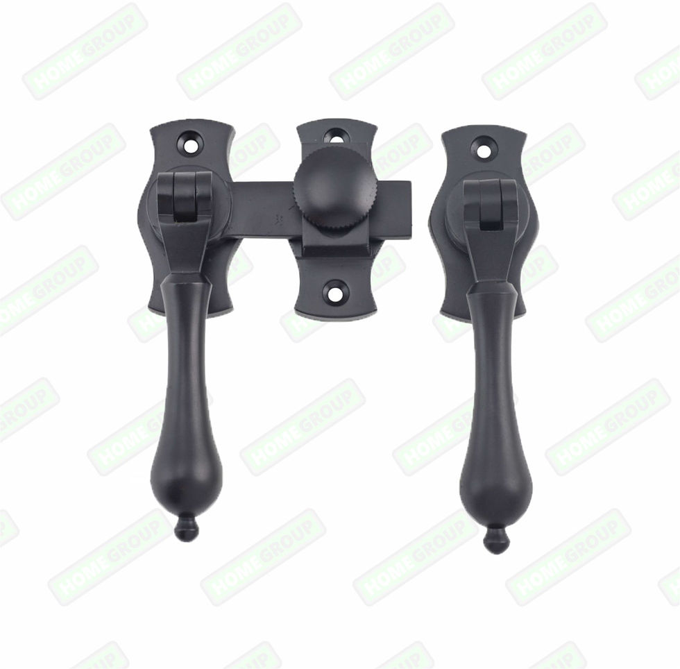 FDF-1170 MB - Teardrop - French Door Fastener - Matt Black