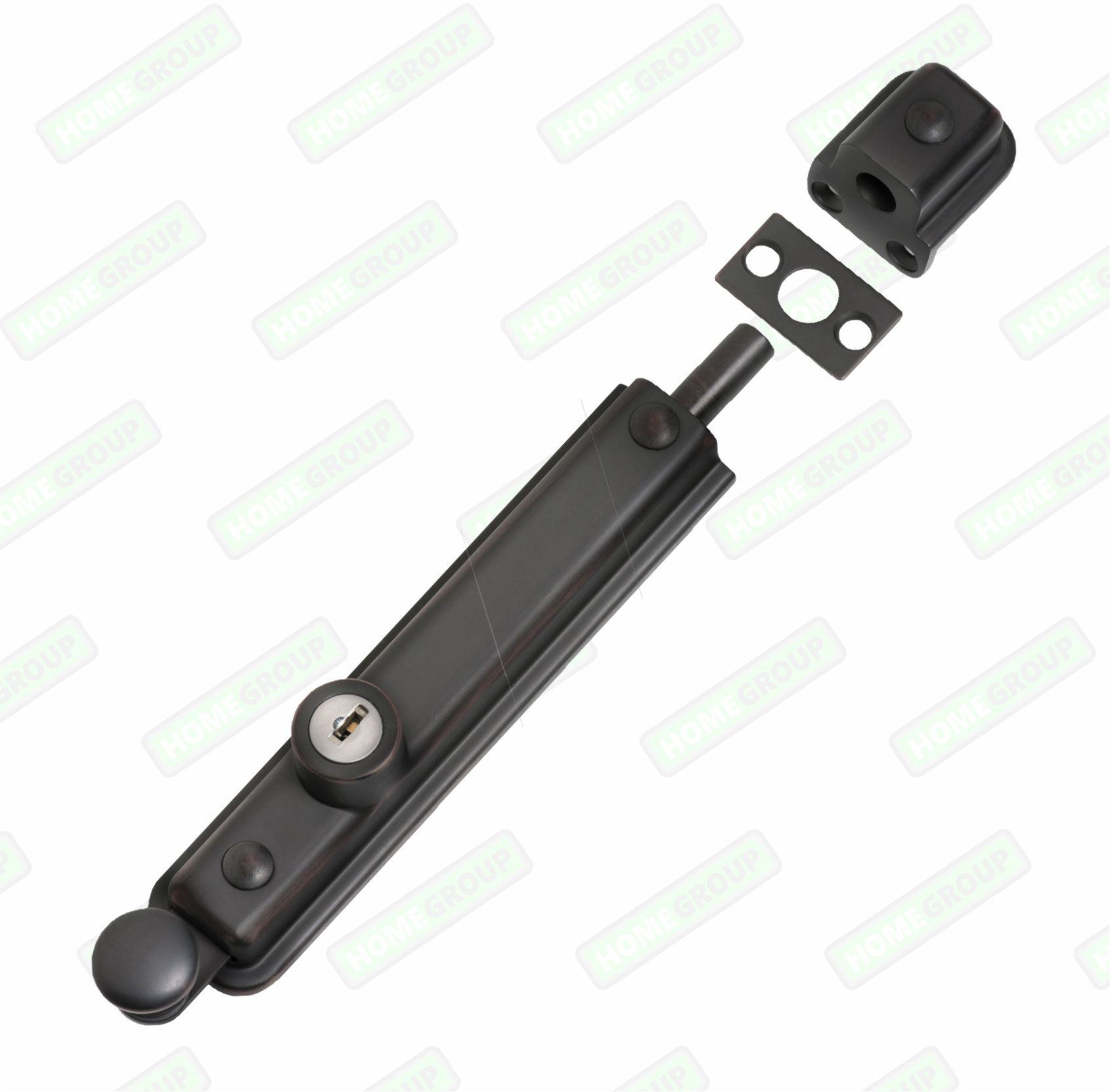 LSB-1335 AC - Locking Surface Bolt - Antique Copper