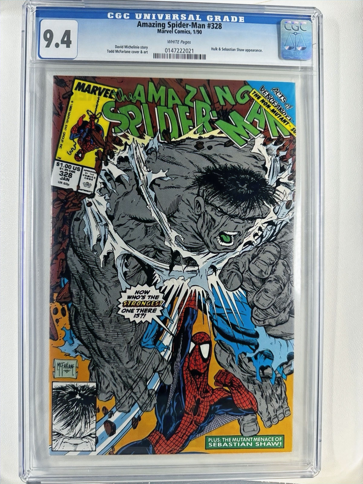 Marvel the Amazing Spider-Man #328 Comic Book January 1990 CGC 9.4