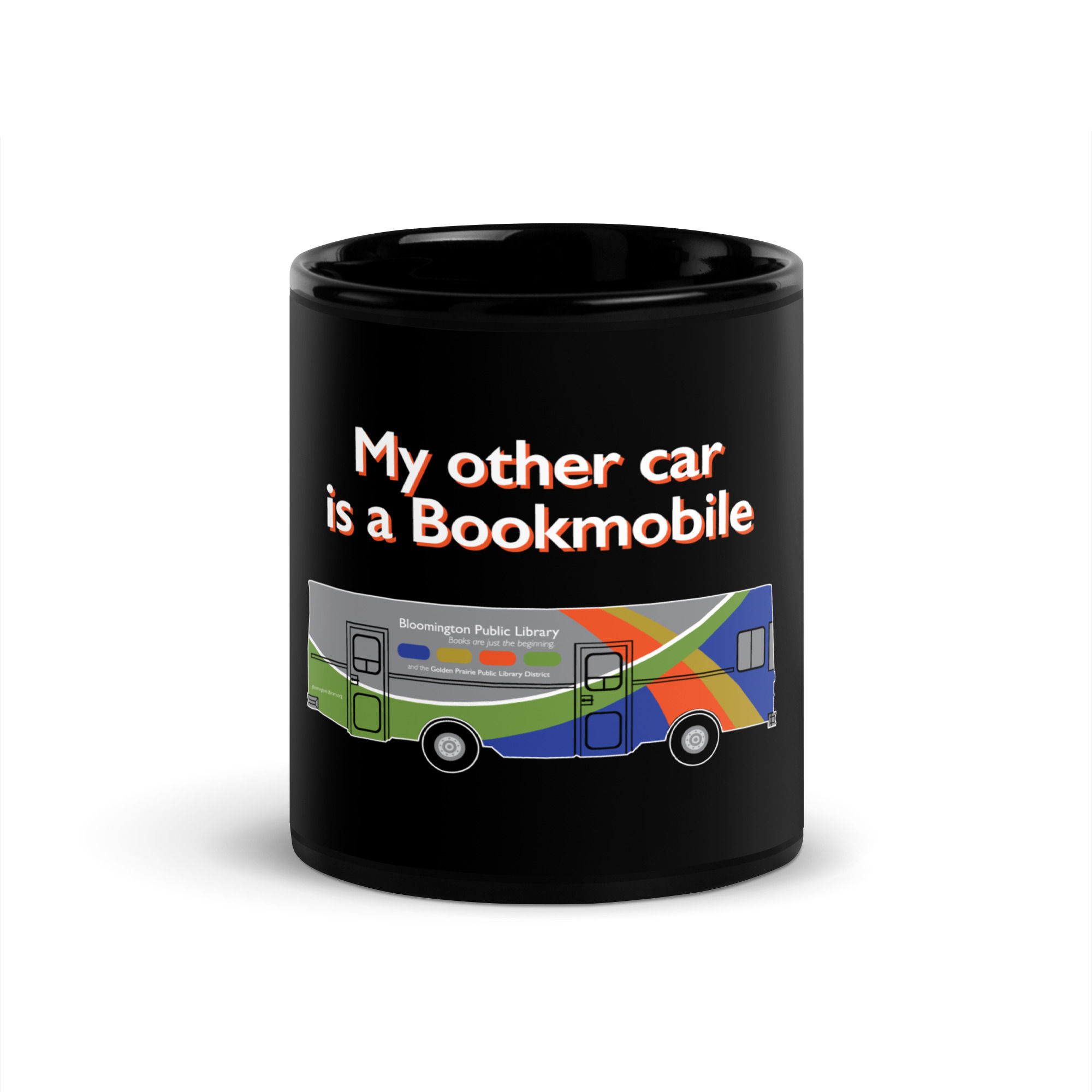 My other car is a Bookmobile Black Glossy Mug