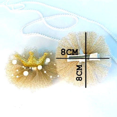 Thumbnail: Crown Hair Clips , YELLOW