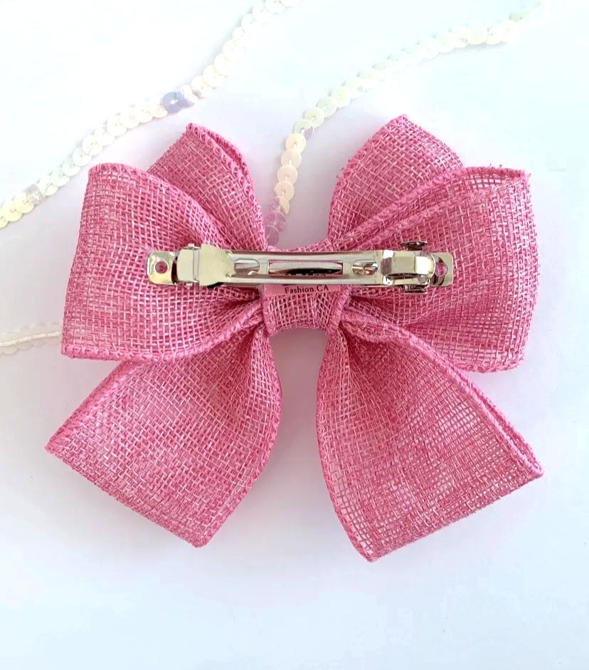 Thumbnail: Pink _Big Bow Hair clip