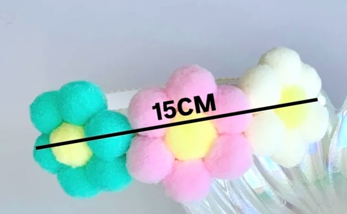 Thumbnail: Green Pompom Flower Headband