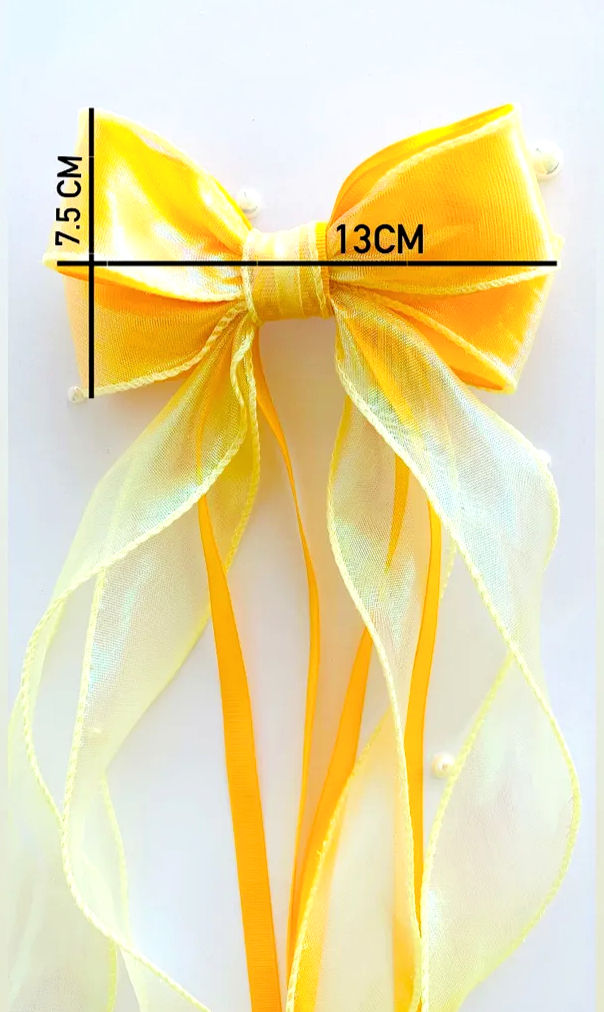 Thumbnail: Yellow , Long Hair Bow