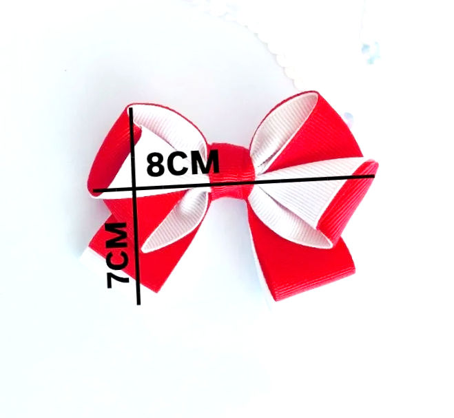 Thumbnail: Lovely Red and White _Hair Bow