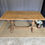 Thumbnail: Antique Stripped Oak Refectory Dining Table Country Farmhouse Tabl e