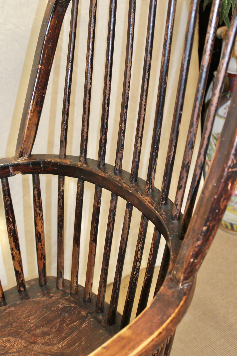 Thumbnail: Antique Windsor Beech And Elm Windsor Armchair Chair Victorian Accent Chair