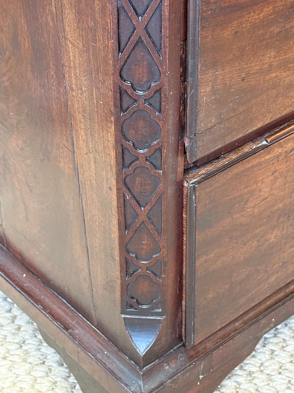 Thumbnail: Oak Chest of Drawers Sideboard Georgian Style Nightstand