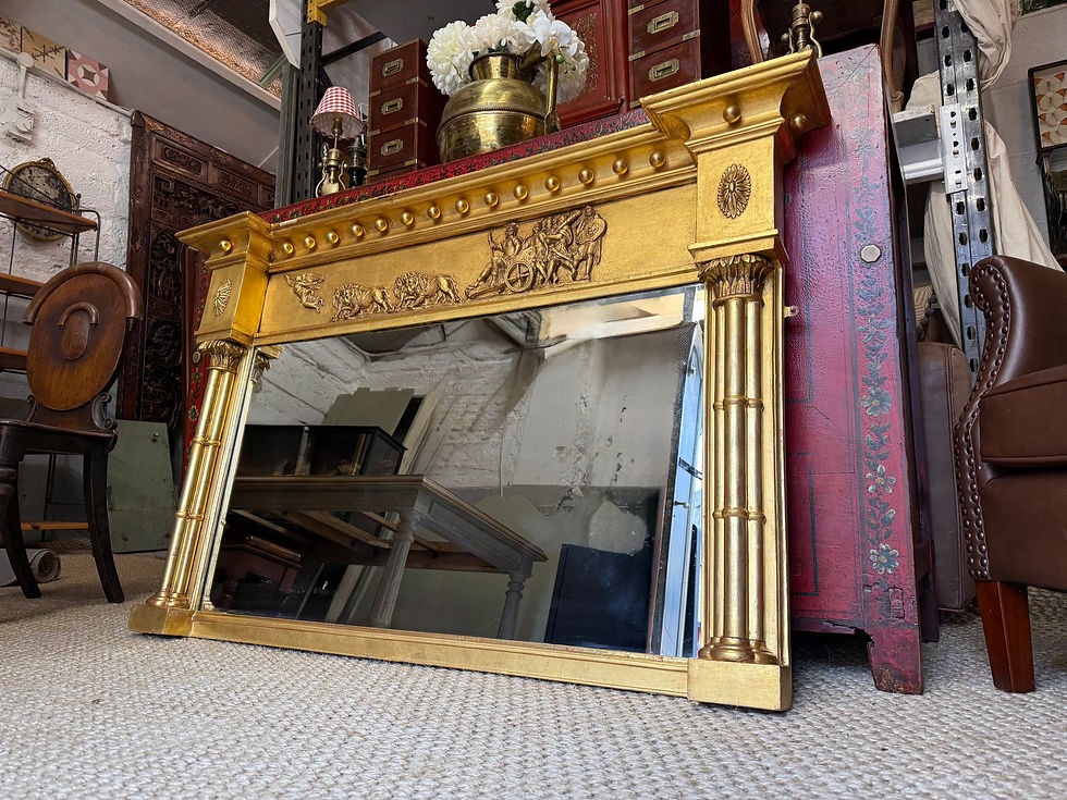Thumbnail: Empire Mantel Mirror Gilt Wall Mirror Pier Gold Mirror 