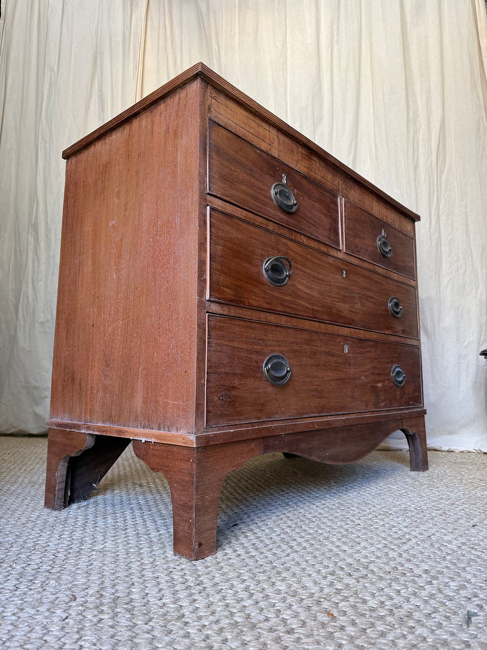Thumbnail: Classic English Mahogany Chest Of Drawers Antique Sideboard