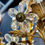 Thumbnail: Antique Crystal Floral Chandelier Pendant Light