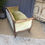 Thumbnail: Antique French Green Velvet  Small Sofa Window Seat