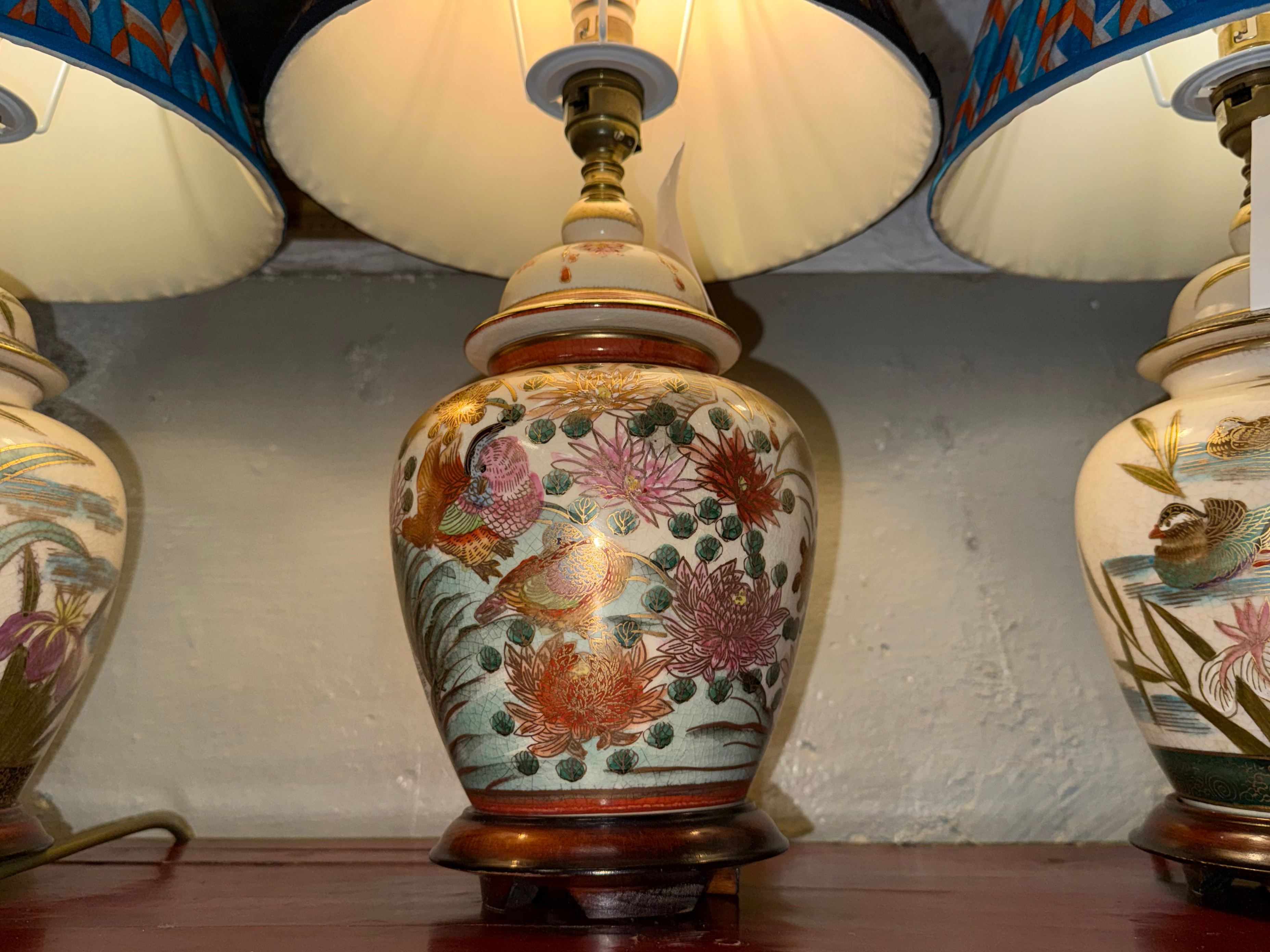 Oriental porcelain Ginger Jar Vase Lamp Table Lamp