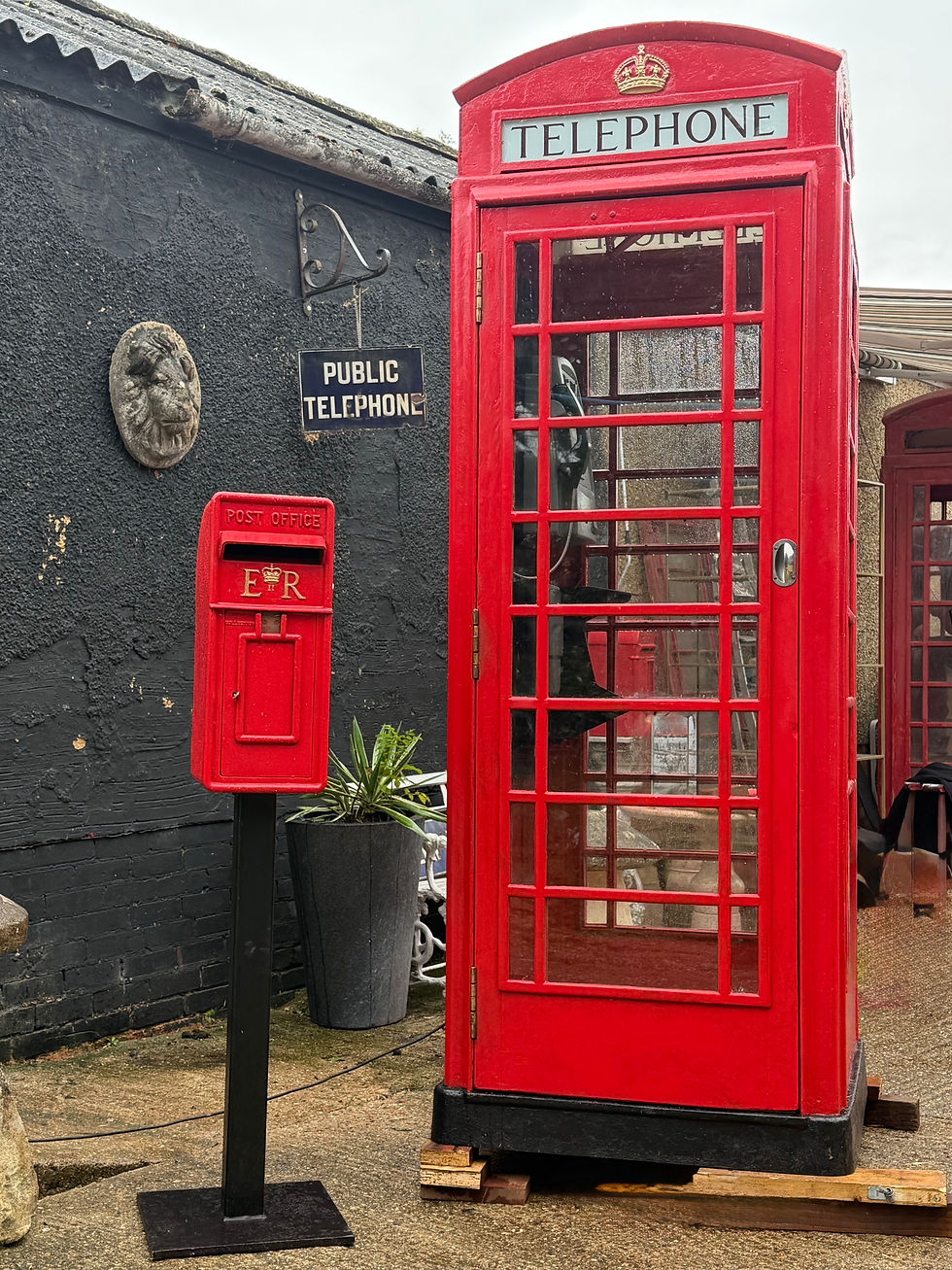 Thumbnail: Iconic Post Office Red Telephone Box British K6 Phone Post Box With BT Payphone