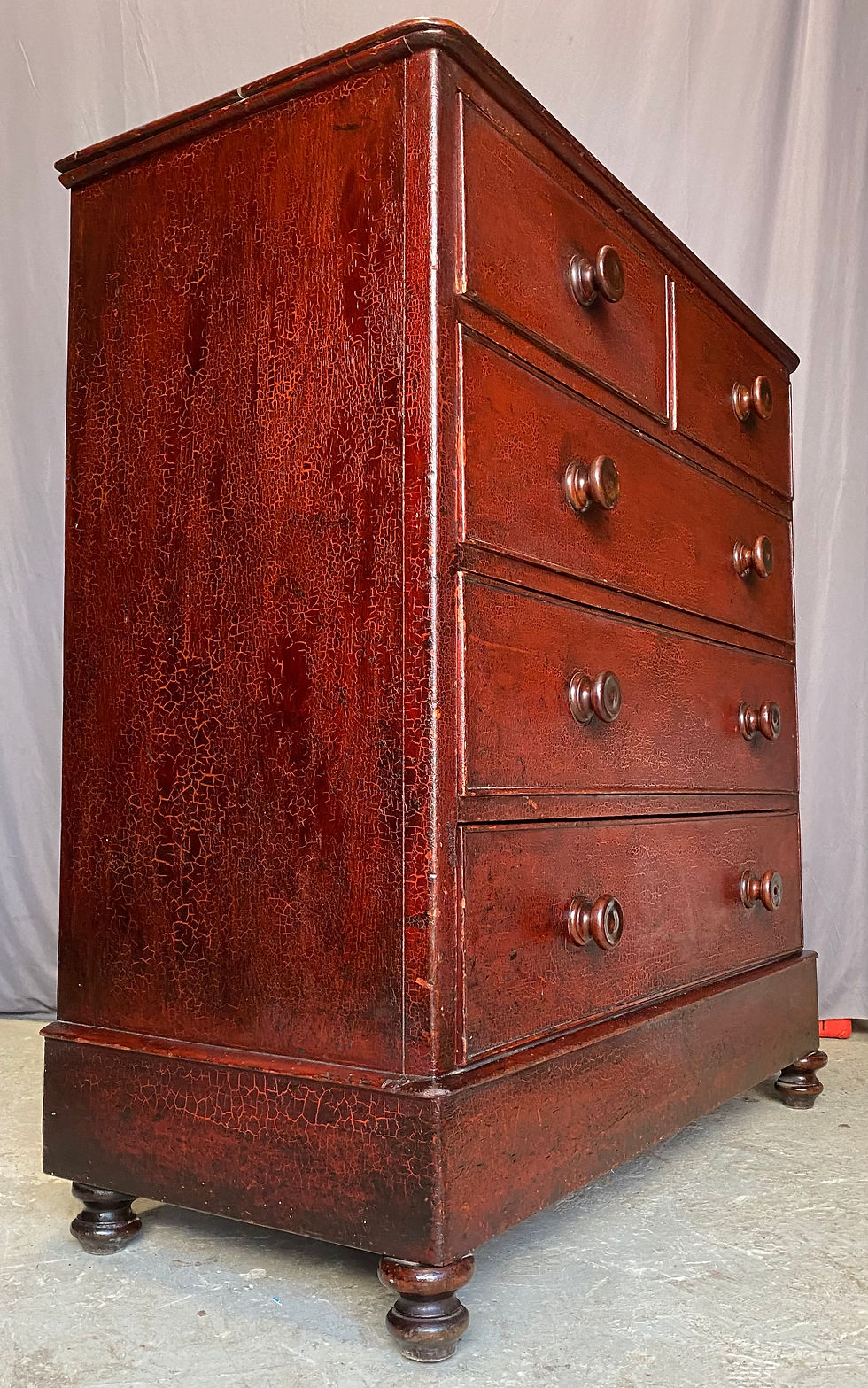 Thumbnail: Victorian Pine Crackle Painted Drawers
