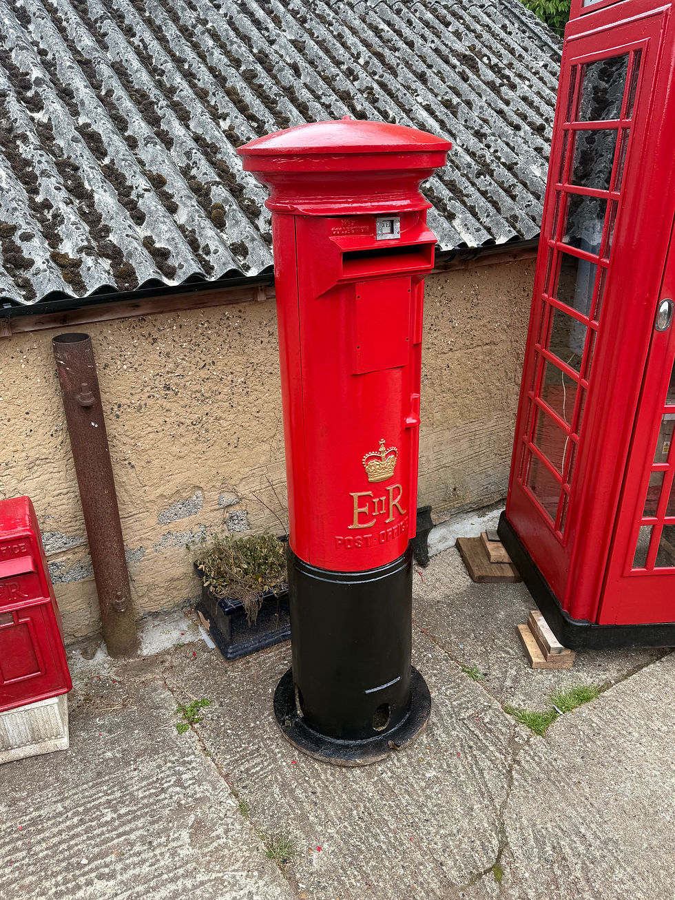 Thumbnail: Genuine Elizabeth II Pilar Postbox Cast Iron Letter Box Post Office Memorabilia 