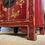 Thumbnail: Pair of Chinese Red Lacquered Oriental Bedside Cabinets Side Tables Cabinets