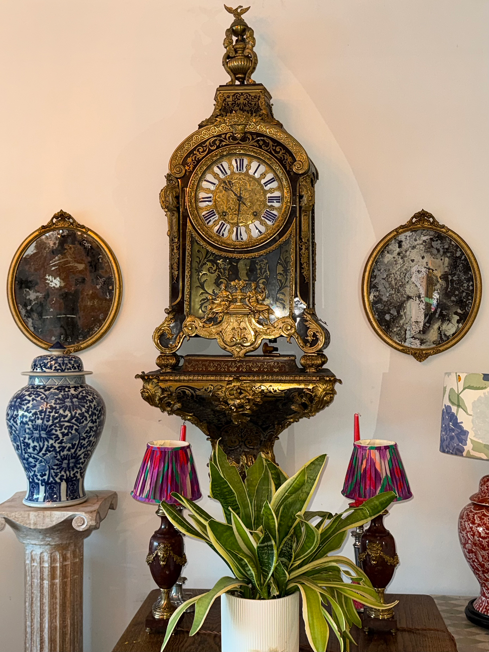 Thumbnail: French Mirror Frames Gilt Pair of Distressed Mirrors