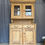 Thumbnail: Antique French Pine Kitchen Dresser Display Cabinet
