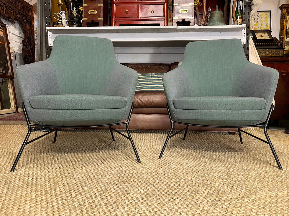 Thumbnail: Pair of Frovi Office Armchairs Reception Waiting Chairs
