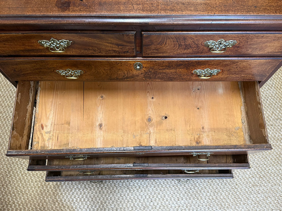 Thumbnail: Oak Chest of Drawers Sideboard Georgian Style Nightstand