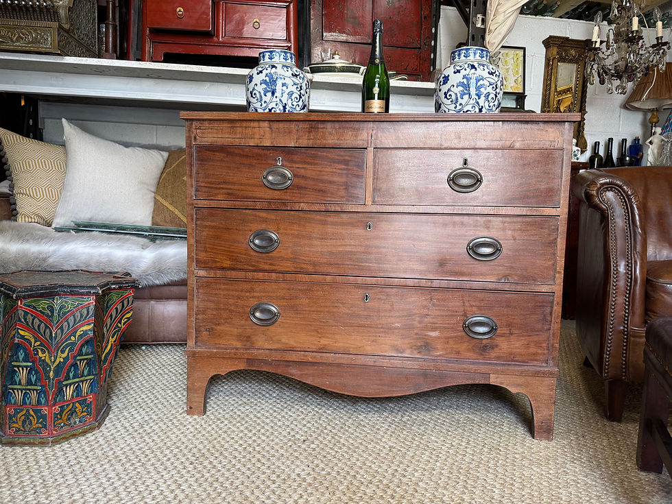Thumbnail: Classic English Mahogany Chest Of Drawers Antique Sideboard