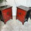Thumbnail: Pair Of Antique Chinese Red Lacquered Drinks Cabinets Oversized Side Tables