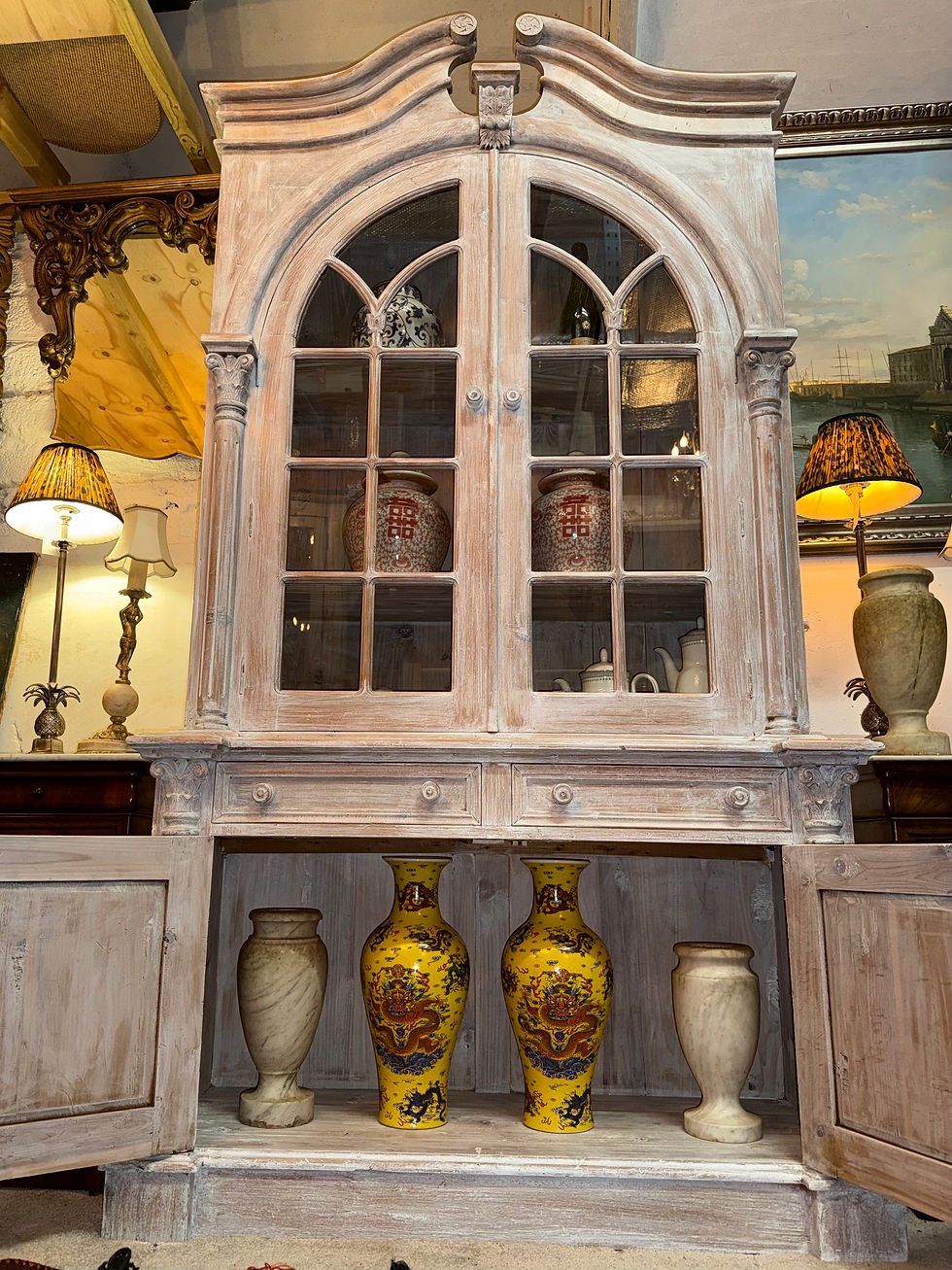 Thumbnail: French Limed Display Cabinet Bookcase