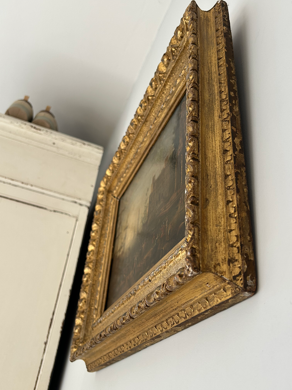 Thumbnail: Fine art harbour oil painting after Claude Lorrain