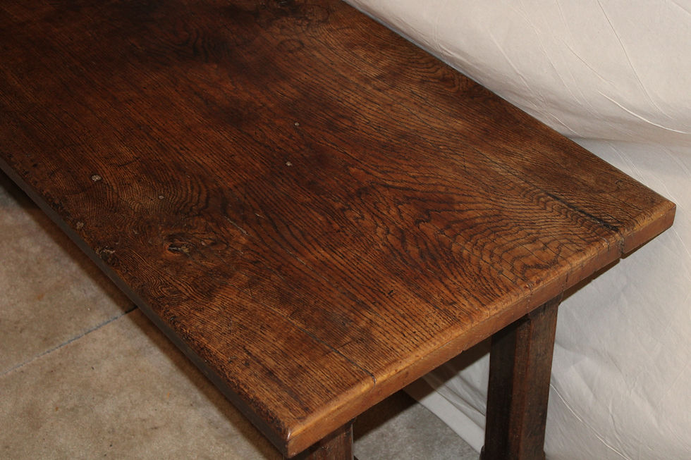 Thumbnail: Antique Pre Victorian Solid Oak Refectory Dining Table 6-8 Seater Medieval Style