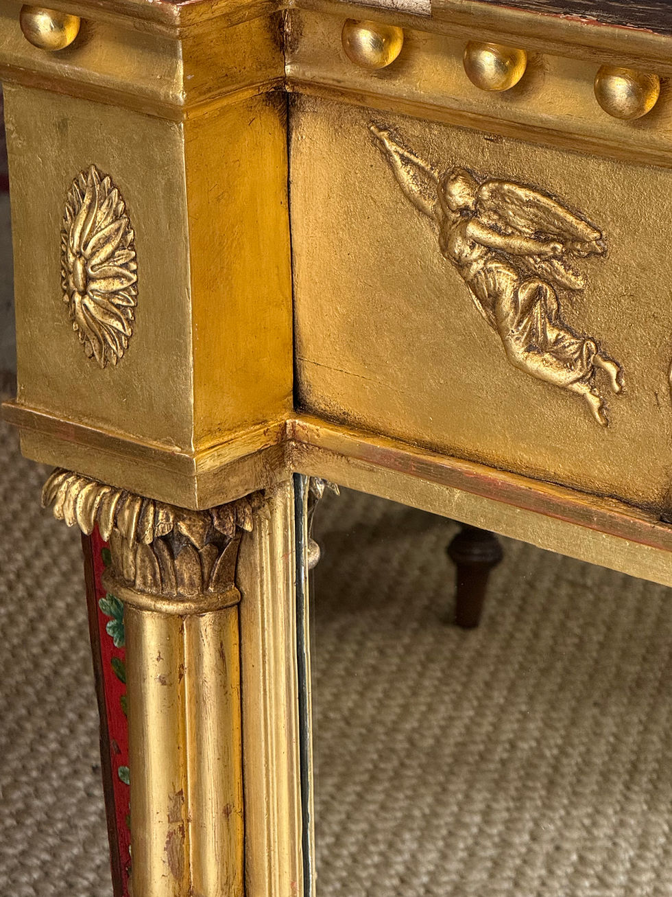 Thumbnail: Empire Mantel Mirror Gilt Wall Mirror Pier Gold Mirror 