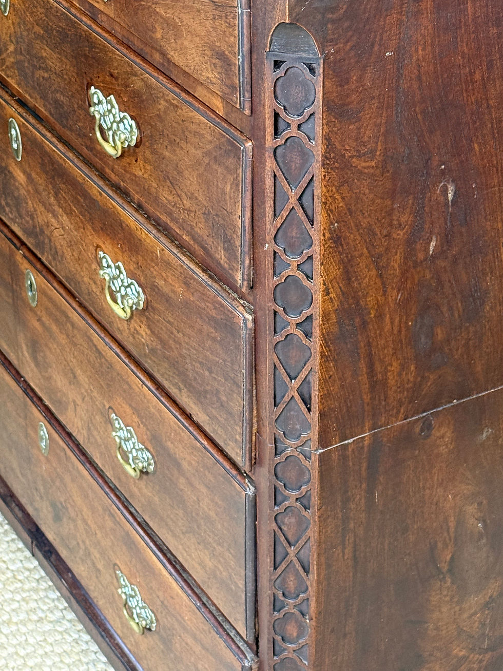 Thumbnail: Oak Chest of Drawers Sideboard Georgian Style Nightstand