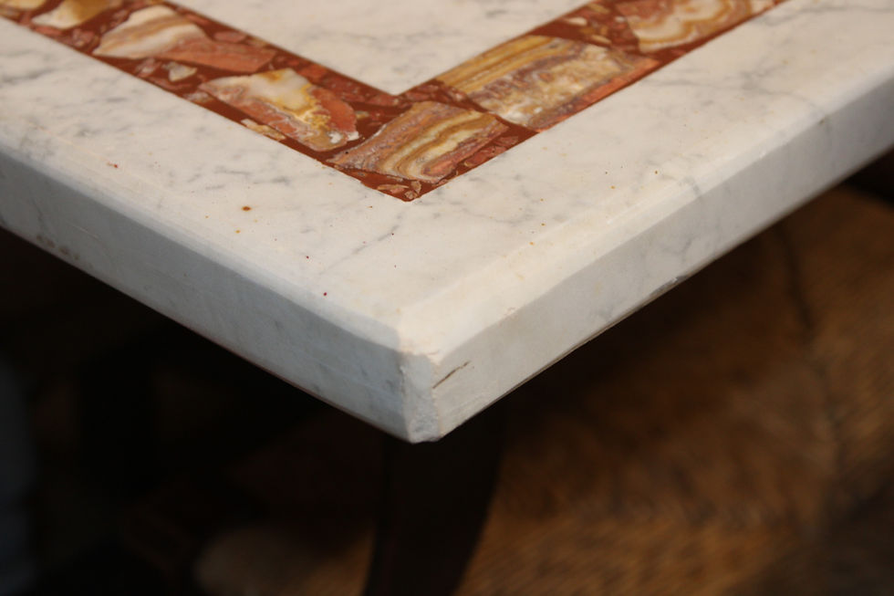 Thumbnail: Antique Italian Marble And Wrought Iron Dining Table Conservatory Patio Table