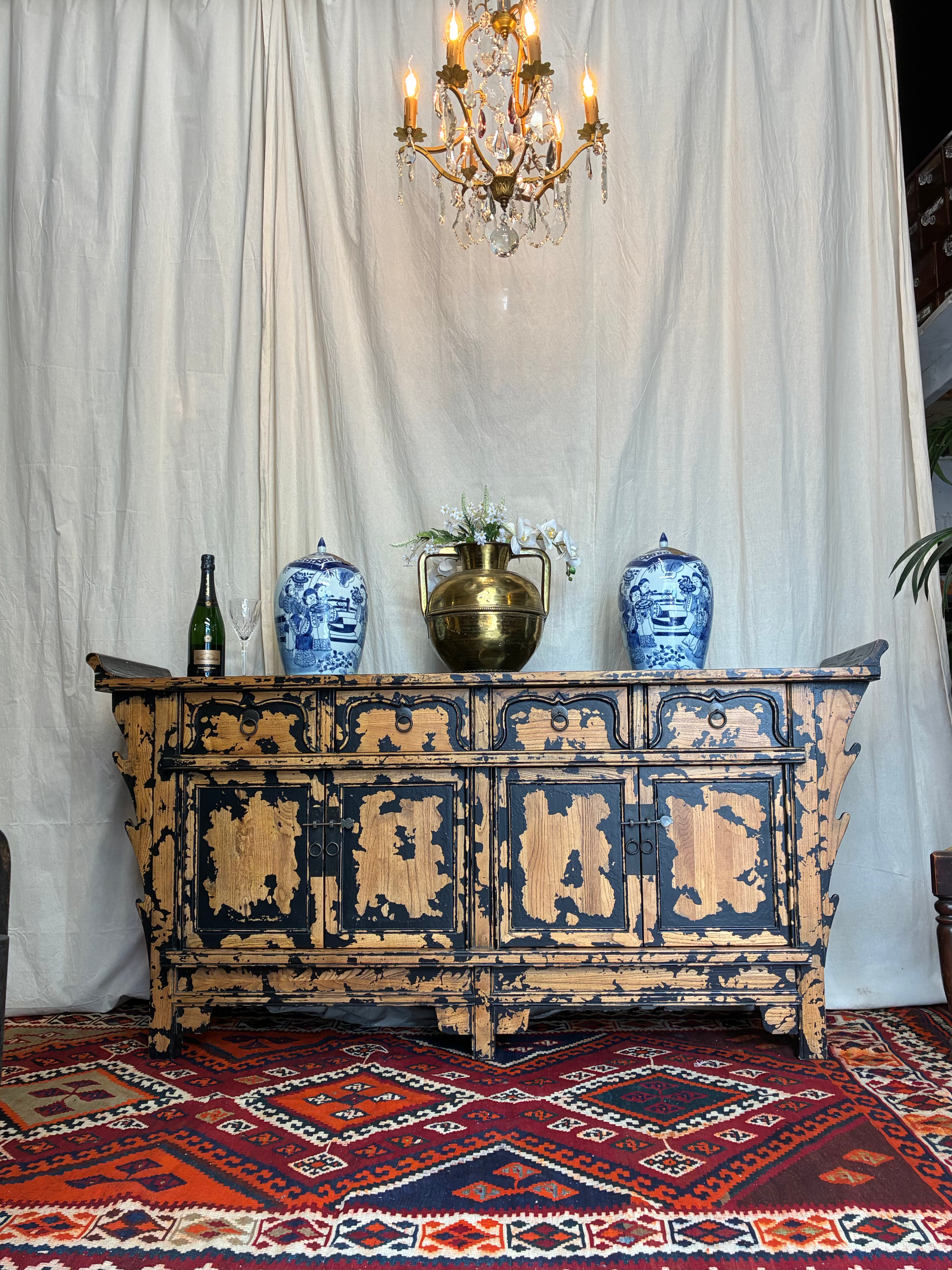 Chinese Sideboard Oriental Altar Table Cabinet Console
