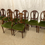 Thumbnail: Set of 8 Mahogany dining chairs Green Velvet Upholstered Dining Chairs 