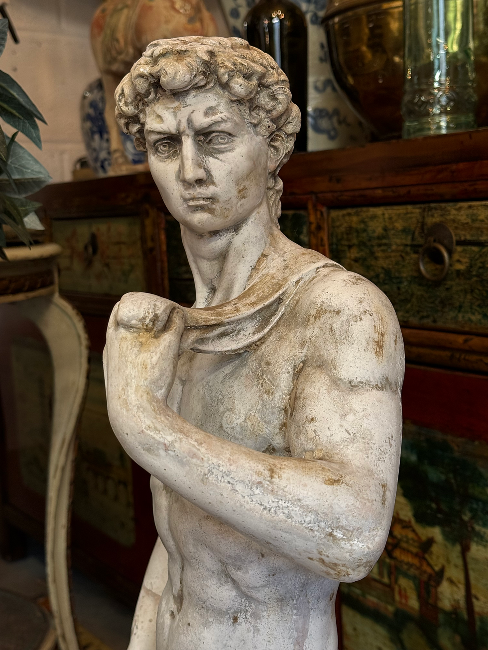 Thumbnail: Stone Statue After Statue Of David Michelangelo Marble Effect Hand Carved Figure