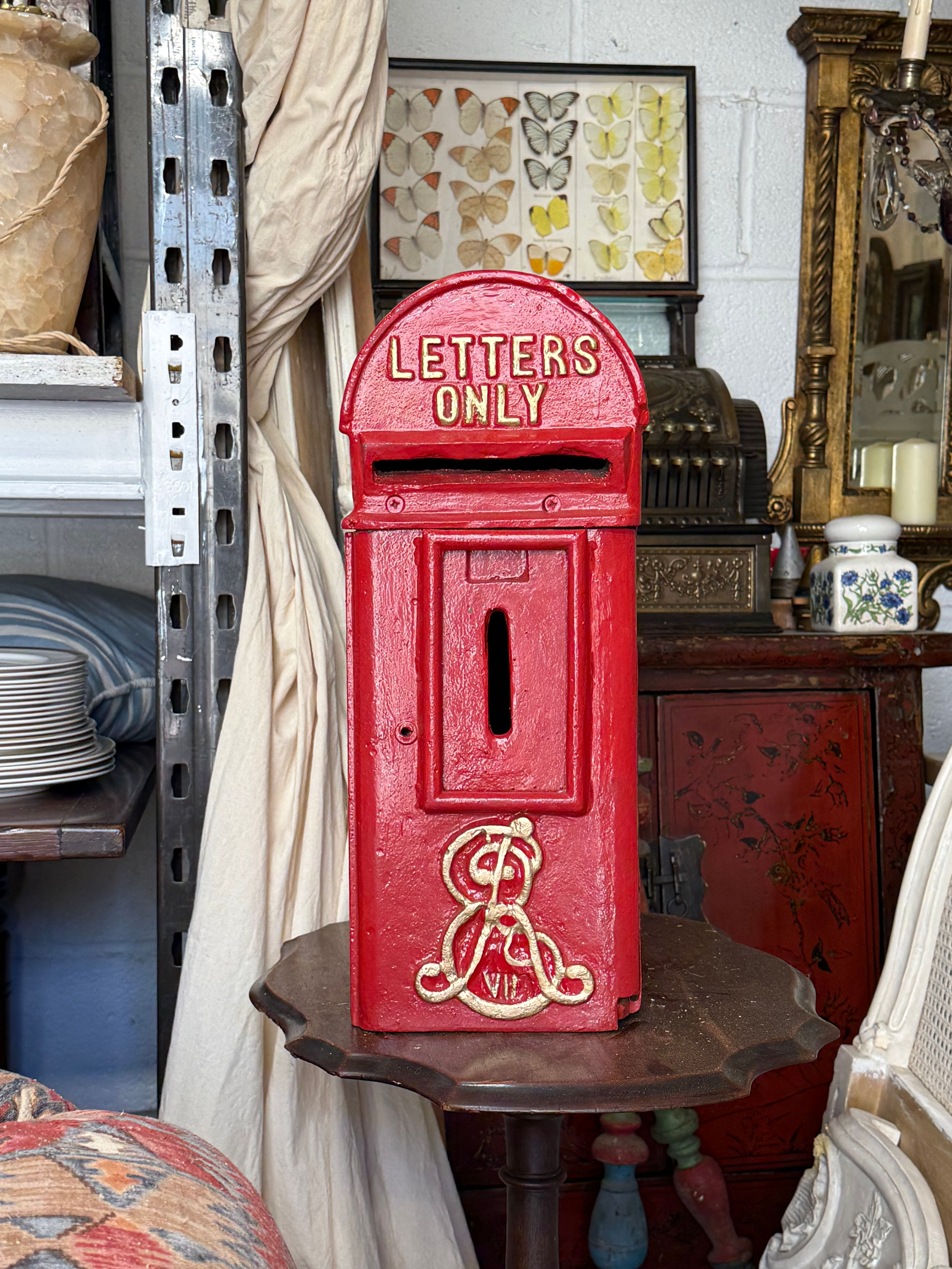 Original Edward VII Cast Iron Hovis Letter Post Box