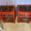Thumbnail: Pair of  Chinese Lacquered Oriental Bedside Cabinets