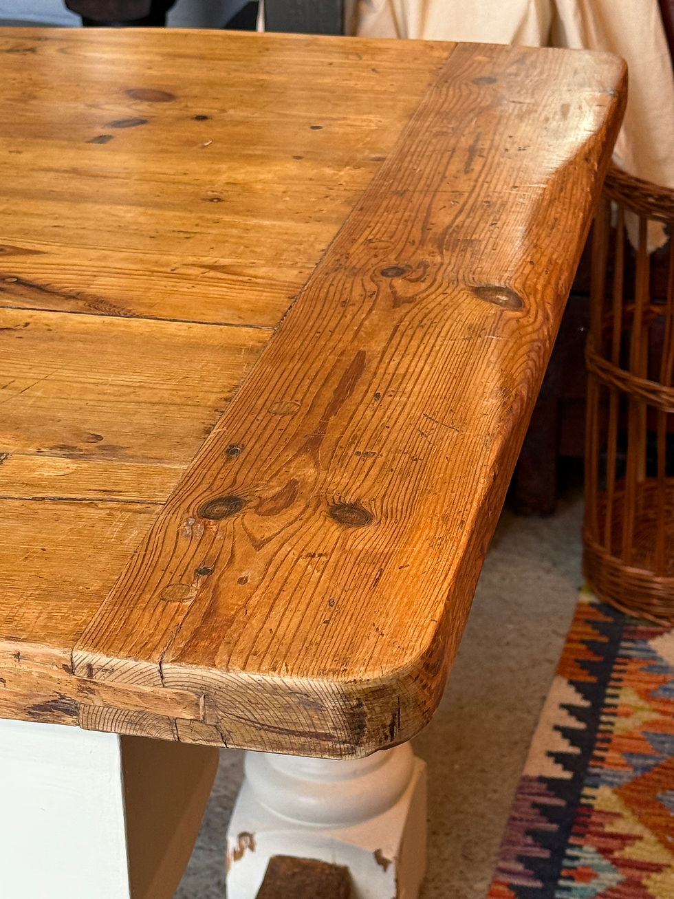 Thumbnail: 10 Seat Dining Table Farmhouse Balustrade Pine Kitchen 7 foot long Table Rustic