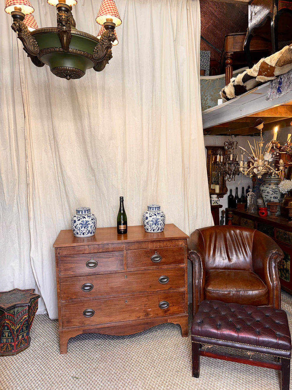 Thumbnail: Classic English Mahogany Chest Of Drawers Antique Sideboard