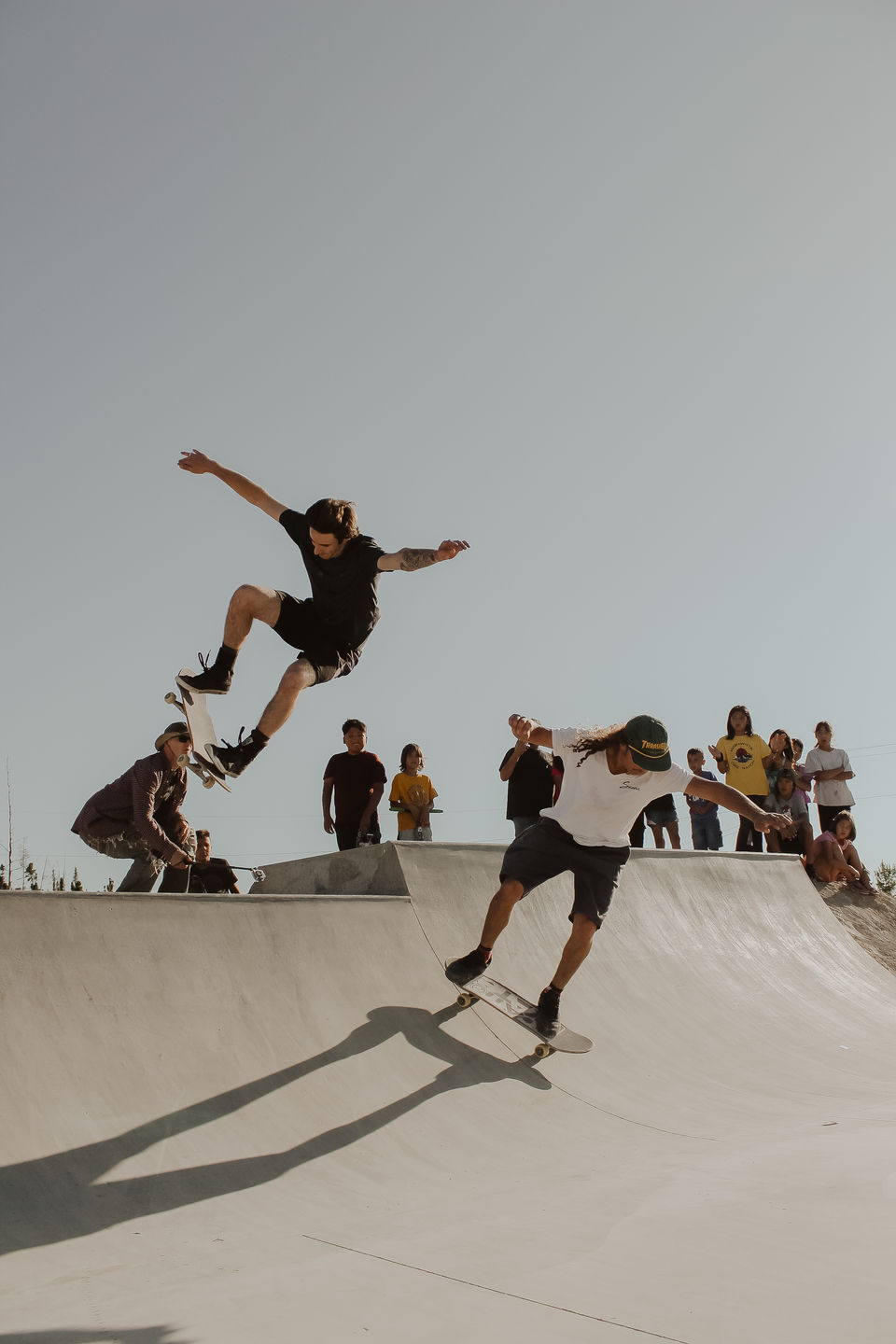 Misipawistik Cree Nation, Grand Rapids, Manitoba, Canada outdoor concrete Skatepark built by Drop In Skateparks in 2022. Bringing Communities Together. 3D skatepark images and renderings. Skatepark design process. Skatepark design consultation.