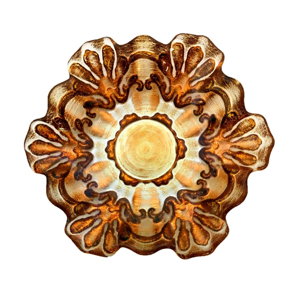 Miniatura: Set/2 LACE 18oz Jumbo Cup and Saucer Copper/Clear